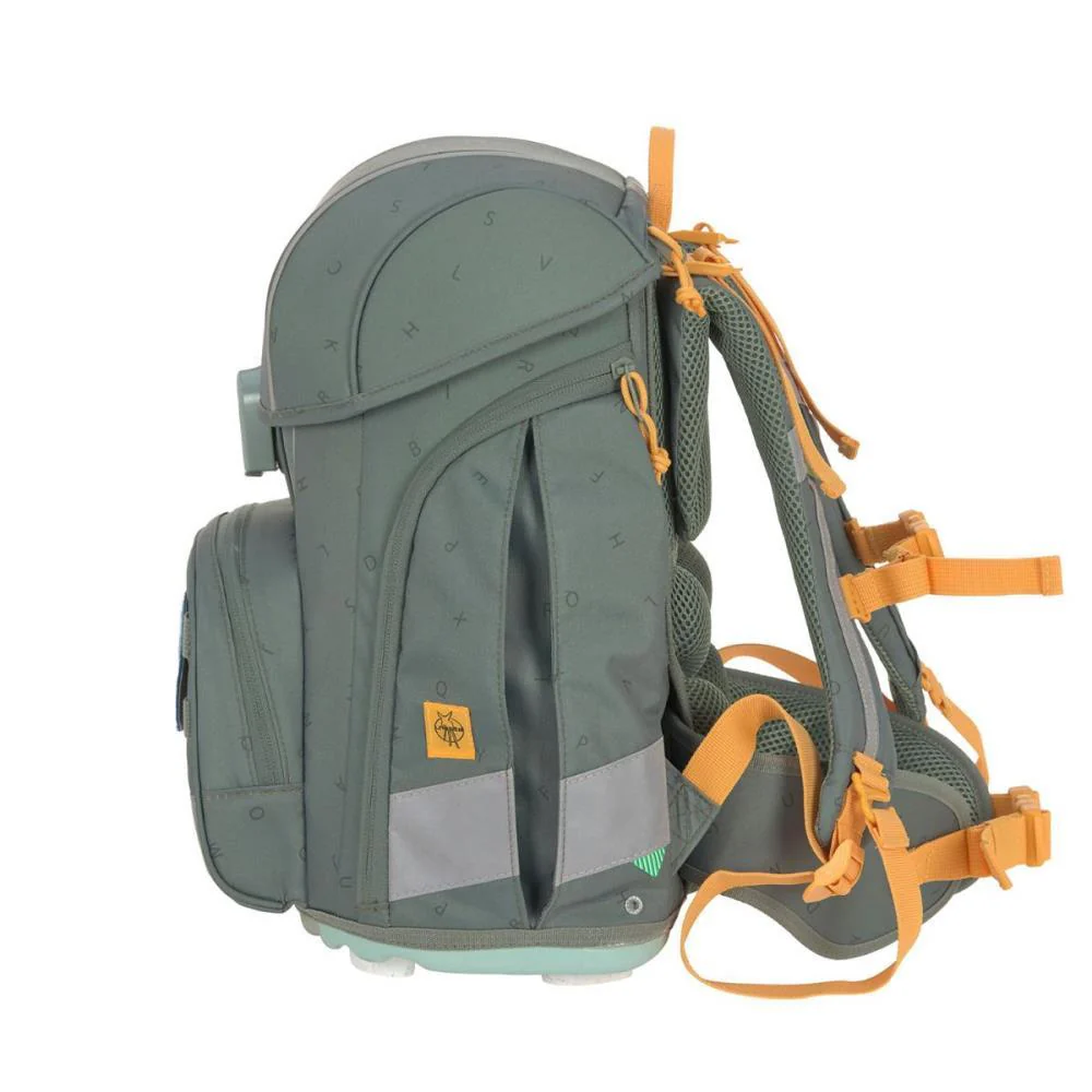 Ghiozdan și accesorii, set de 7 piese, Boxy Unique Culoare: Letters Green [3]