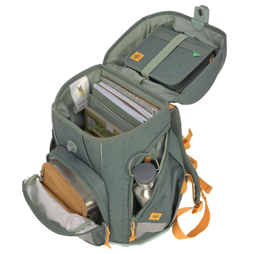 Ghiozdan și accesorii, set de 7 piese, Boxy Unique Culoare: Letters Green [4]