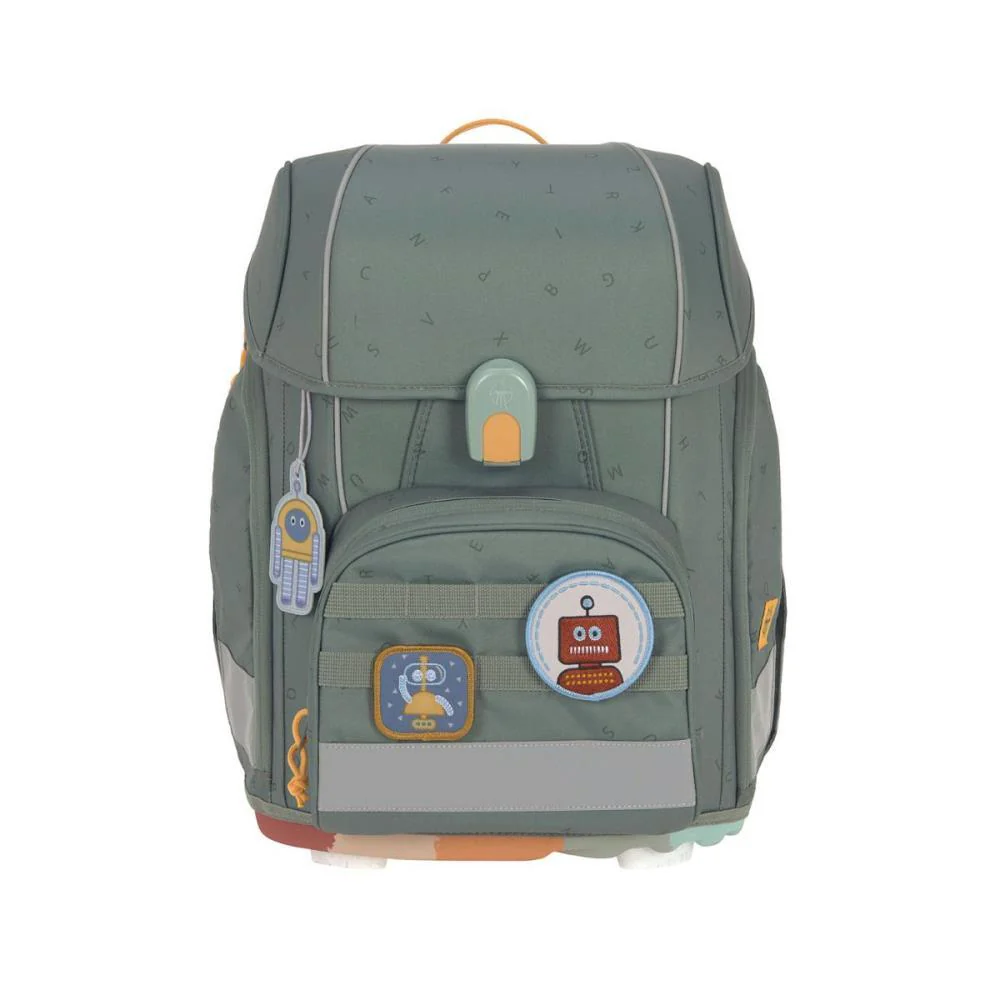Ghiozdan și accesorii, set de 7 piese, Boxy Unique Culoare: Letters Green [2]