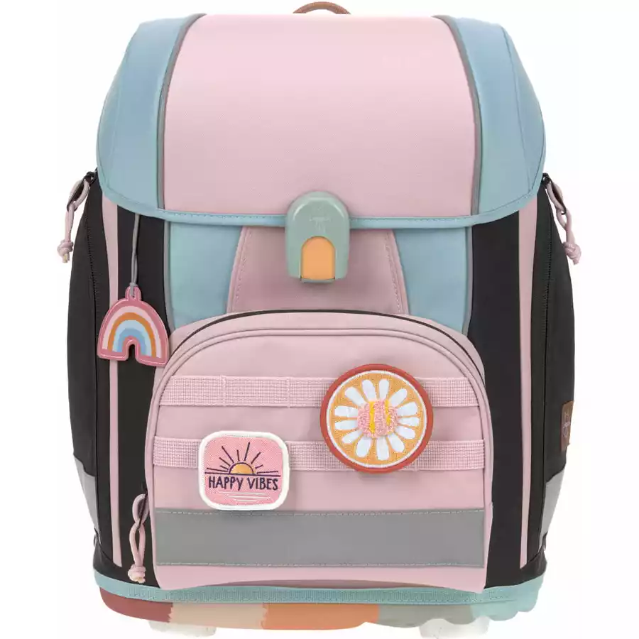 Ghiozdan și accesorii, set de 7 piese, Boxy Unique Culoare: Rose Blue Black [2]