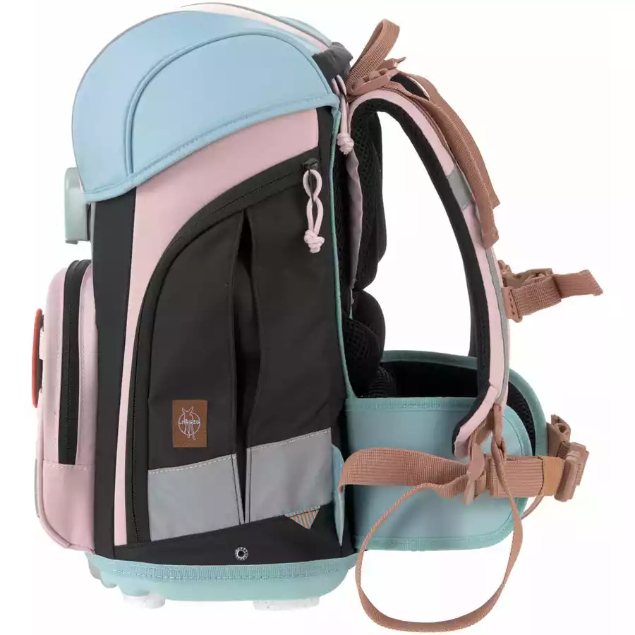 Ghiozdan și accesorii, set de 7 piese, Boxy Unique Culoare: Rose Blue Black [9]
