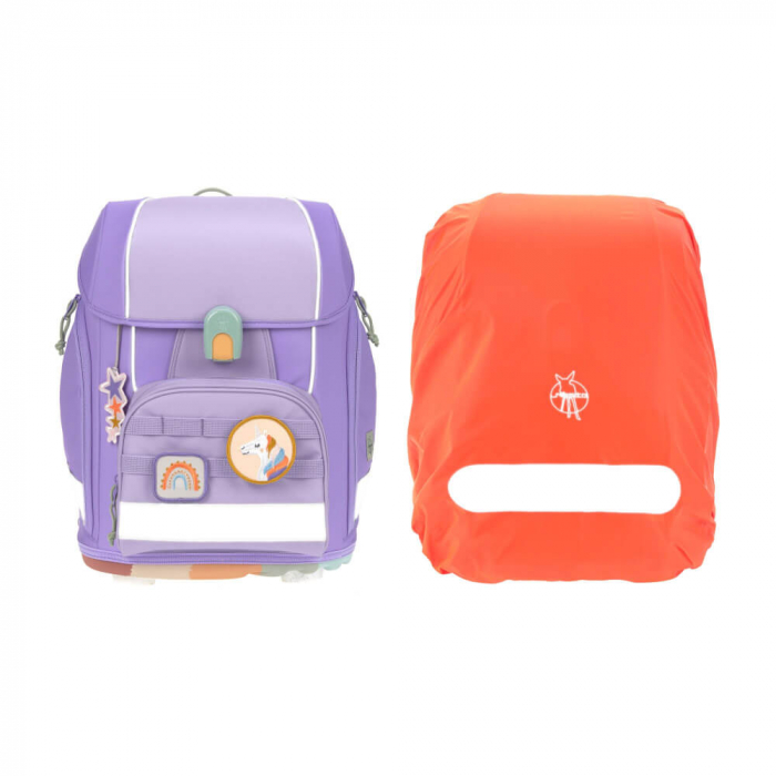 Ghiozdan și accesorii, set de 7 piese, Boxy Unique Culoare: Violet Lavander [7]