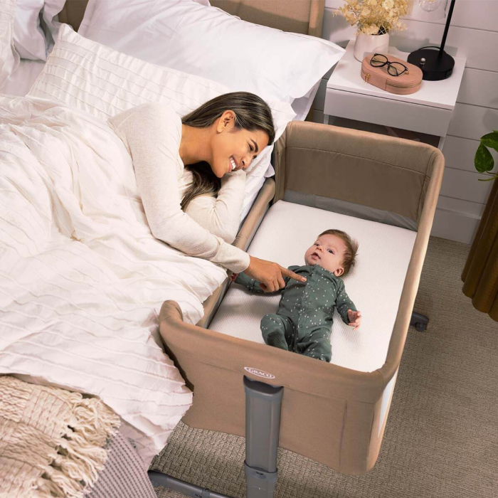 Graco Sweet2Sleep Oatmeal – Patut Co-Sleeper 2 în 1 pentru Bebeluși [4]
