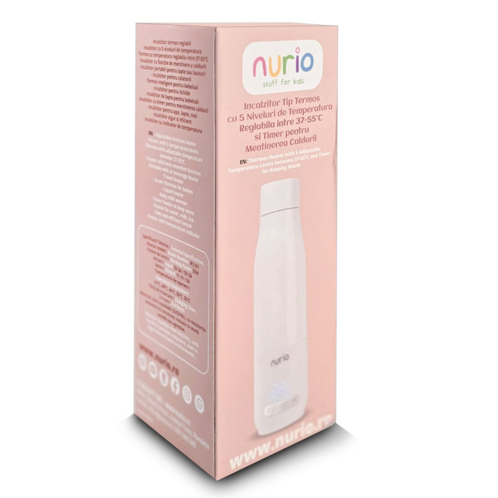 Încălzitor NURIO Tip Termos cu Temperatură Reglabilă în 5 Niveluri (37–55°C) și Funcție Timer pentru Păstrarea Căldurii [5]