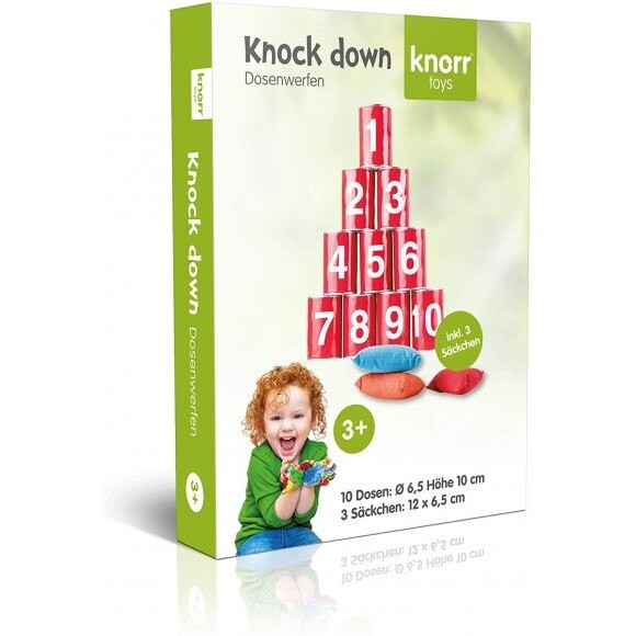 Joc cu popice din cani rosii Knock'em Down, Knorrtoys 56017 [2]
