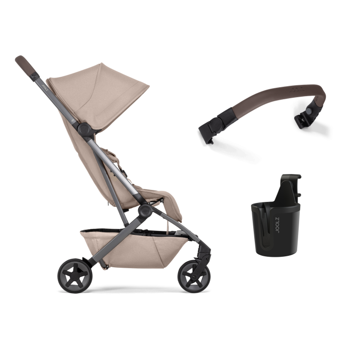 Joolz Aer2 – Cărucior sport premium, ușor și compact cu bară pliabilă și suport de pahar incluse  - Sandy Taupe [1]