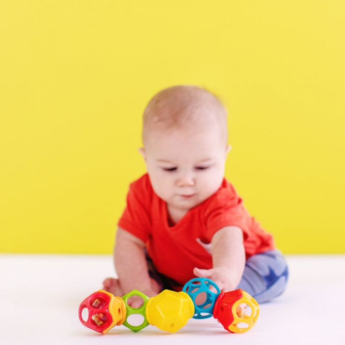 Jucarie Clicky Twister™ Easy-Grasp Rattle Oball [4]