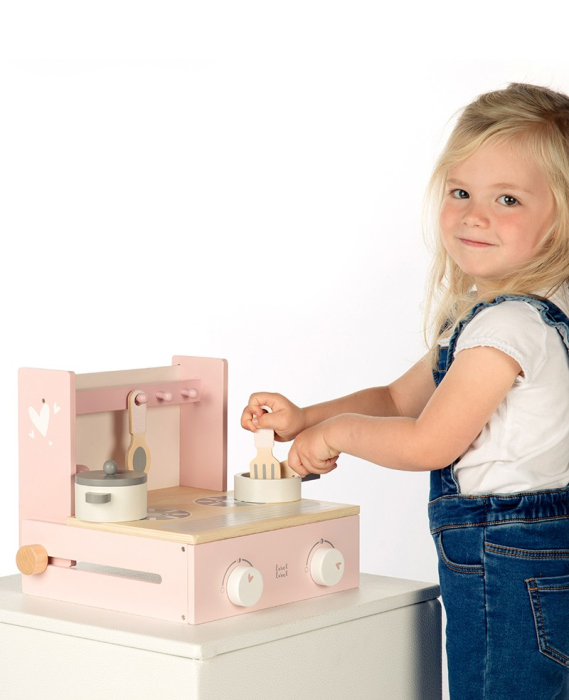 Jucărie din lemn -  Aragaz pliabil - roz [3]