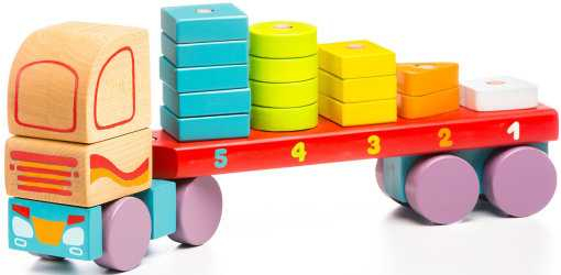 Jucarie din lemn, Cubika, Camion cu forme geometrice [2]