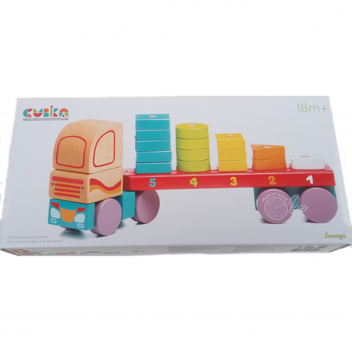 Jucarie din lemn, Cubika, Camion cu forme geometrice [4]