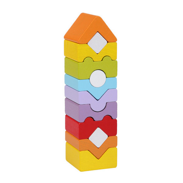 Jucarie Din Lemn Cubika, Set Constructii "Turn" [2]