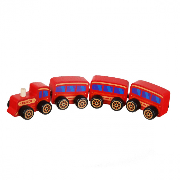 Jucarie din lemn, Cubika, Trenulet Magnetic [2]