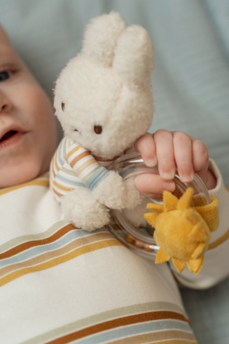 Jucarie din plus cu inel si margele - Miffy Vintage Sunny Stripes  - Little Dutch - Copie [2]