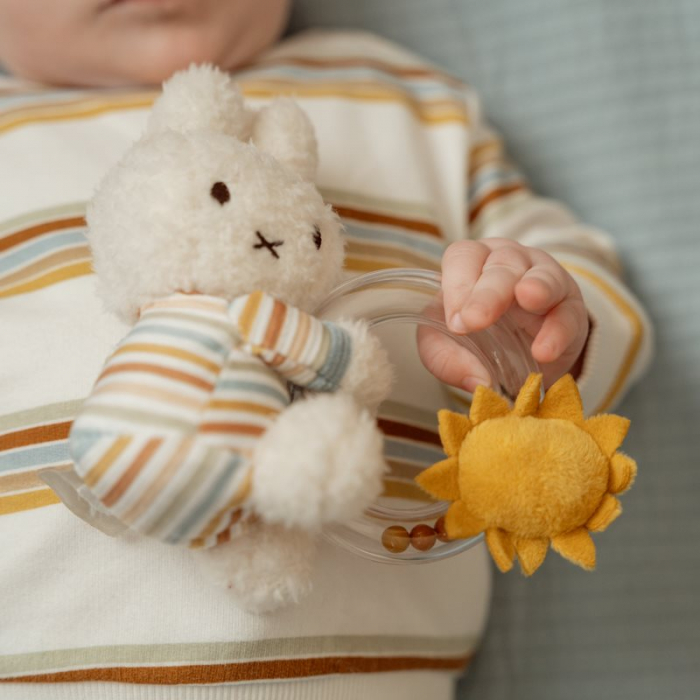 Jucarie din plus cu inel si margele - Miffy Vintage Sunny Stripes  - Little Dutch - Copie [3]