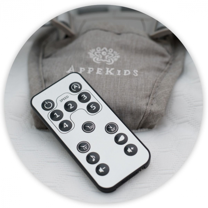 Leagan electric multifunctional pentru bebelusi AppeKids - I-Size - Powder Grey [3]
