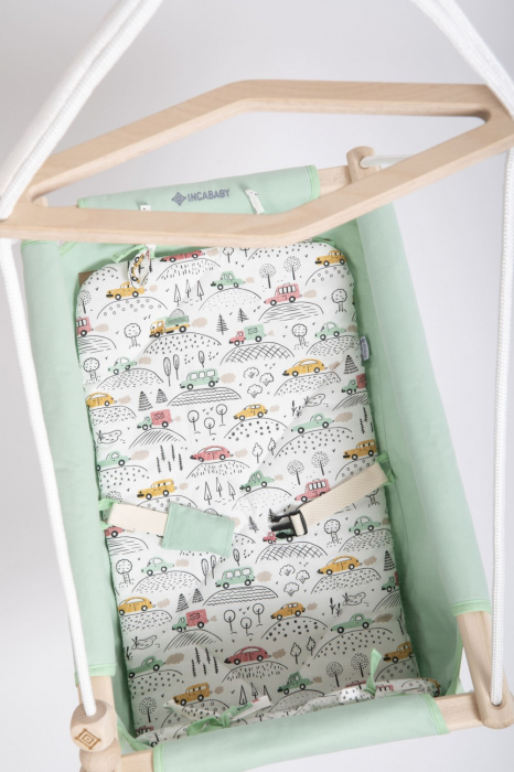 Leagan IncaBaby  bebelusi, 0 luni – 3 ani (20 kg), SWING CAR RIDE FW -testat TÜV cu sistem de prindere [2]