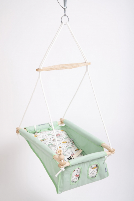 Leagan IncaBaby  bebelusi, 0 luni – 3 ani (20 kg), SWING CAR RIDE FW -testat TÜV cu sistem de prindere [4]