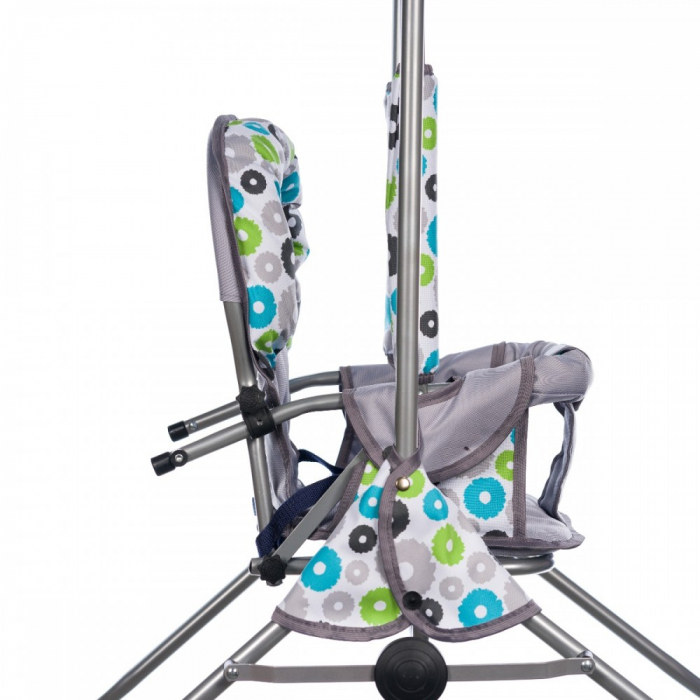 Leagan pentru copii, Top Kids, cu spatar reglabil, Grey Dots [7]