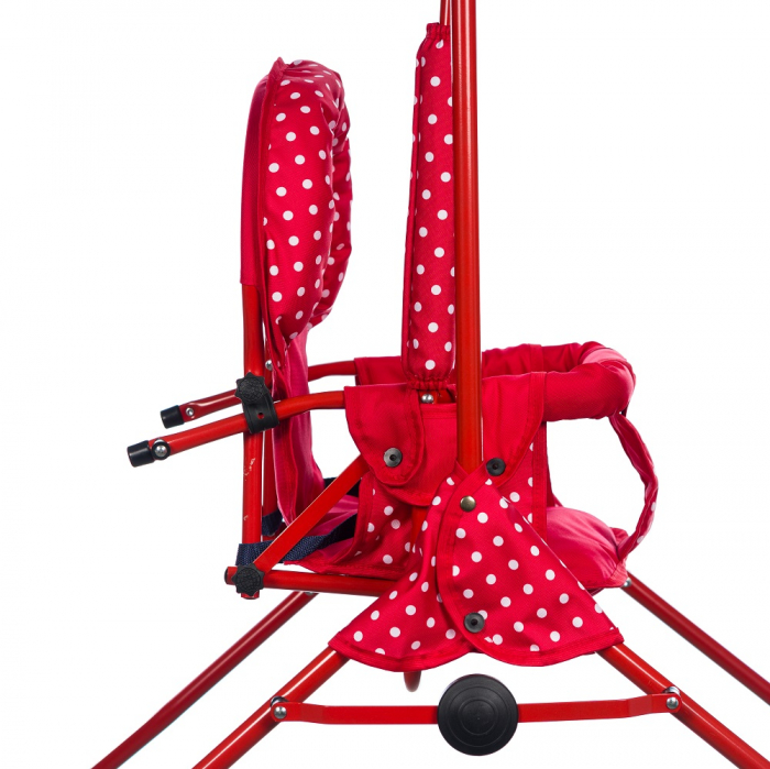 Leagan pentru copii, Top Kids, cu spatar reglabil si bara detasabila, Red Mini [3]