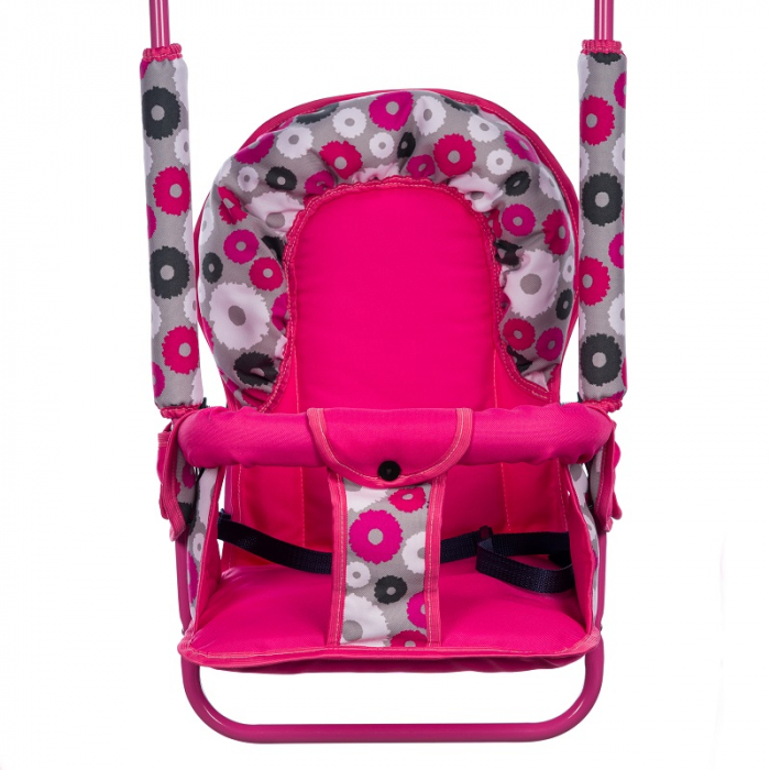 Leagan pentru copii, Top Kids, pentru interior si exterior, Pink Flowers [2]