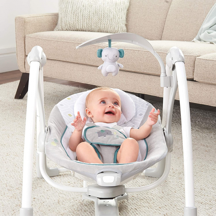 Leagan portabil ConvertMe Swing 2 Seat Battery-Saver, Nash [5]