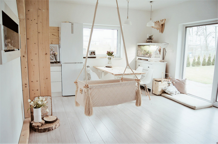 Leagan suspendat pentru bebelus by BabySteps, Sepia Rose [2]