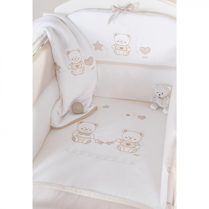 Lenjerie patut bebe complet Nene 5 piese  potrivita pe interior Italia 127x63cm sau standard 120x60cm [2]