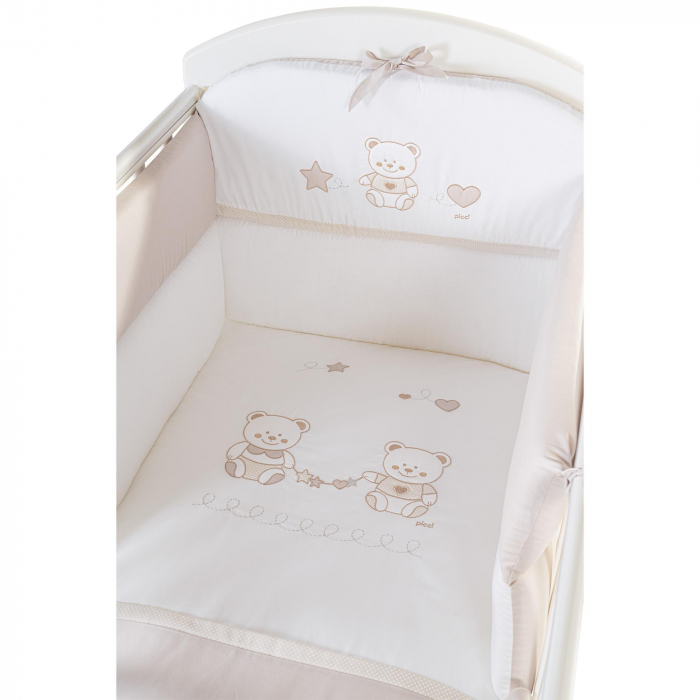 Lenjerie patut bebe complet Nene 5 piese  potrivita pe interior Italia 127x63cm sau standard 120x60cm [1]
