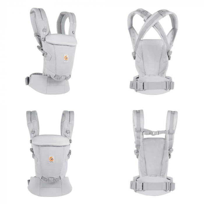 Marsupiu  Ergobaby Adapt Soft Touch Cotton Pearl Grey [2]
