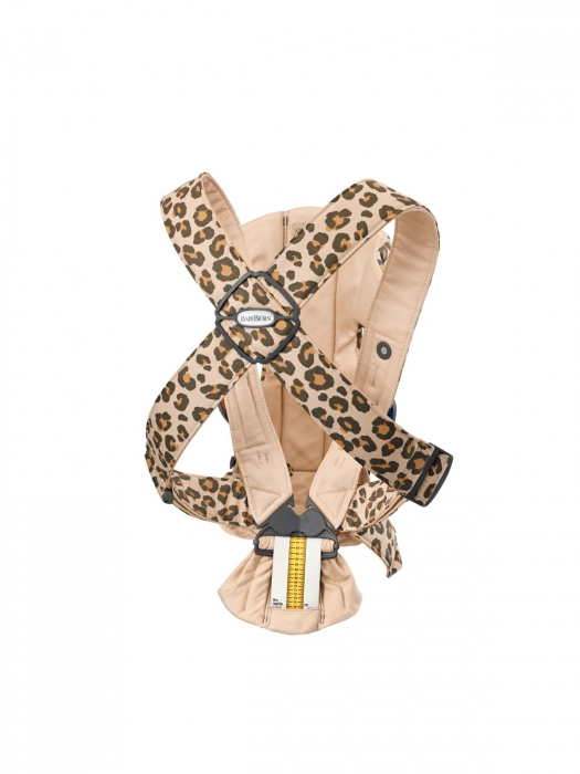 Marsupiu anatomic cu multiple pozitii de purtare Mini Beige/Leopard Bumbac Editie Limitata [6]