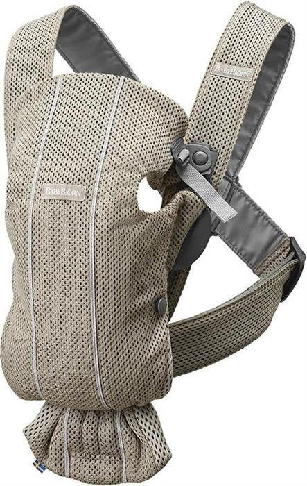 Marsupiu anatomic Mini, cu pozitii multiple de purtare Greige, Mesh [1]