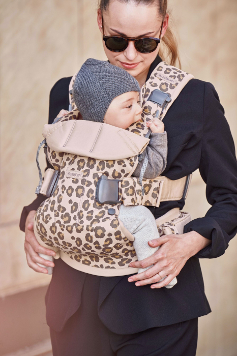  Marsupiu anatomic One, cu pozitii multiple de purtare Beige/Leopard Bumbac Editie Limitata [5]
