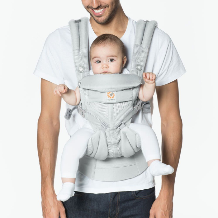 Marsupiu Ergobaby Omni 360 Cool Air Mesh Pearl Grey [2]