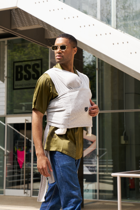 Marsupiu ergonomic pentru bebeluși, Koala Cuddle Band 1, Light Grey [4]