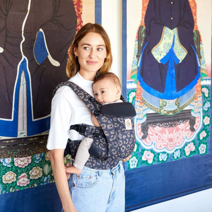 Marsupiu pentru copii Ergobaby Omni Dream Black Leopard, 0-2 ani, Ergonomic [4]