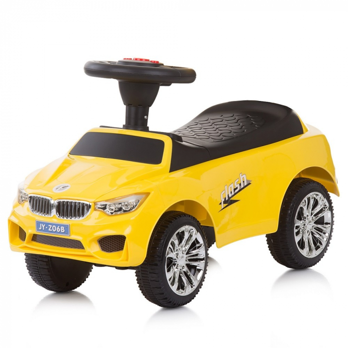 Masinuta de impins Chipolino Flash yellow cu maner si copertina [5]