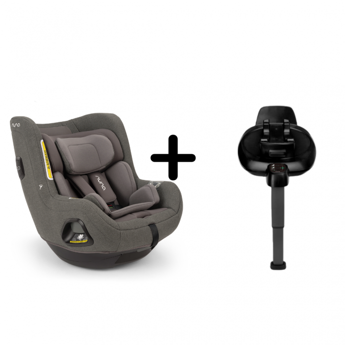 Nuna - Set Scaun auto rotativ i-Size TODL next Thunder, 40-105 cm + Baza isofix BASE next i-Size pentru TODL next, testat ADAC [1]