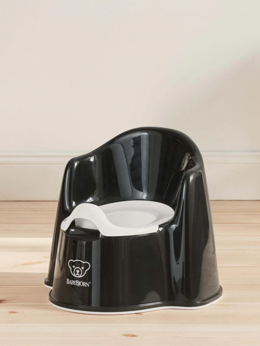 BabyBjorn Olita cu protectie spate Potty Chair Black/White [5]