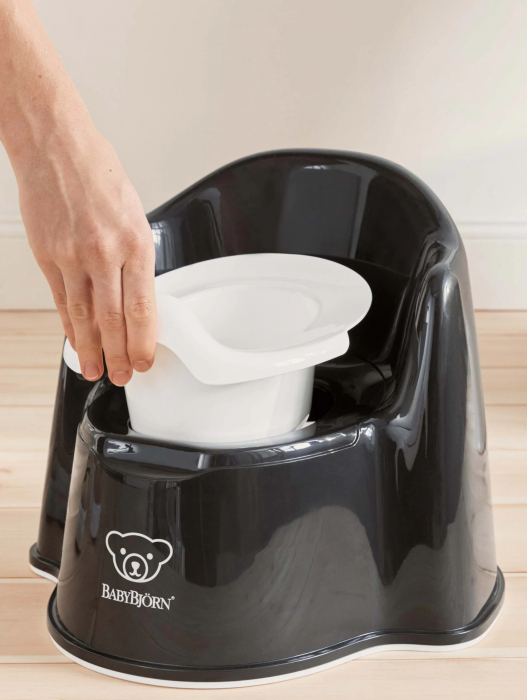 BabyBjorn Olita cu protectie spate Potty Chair Black/White [9]