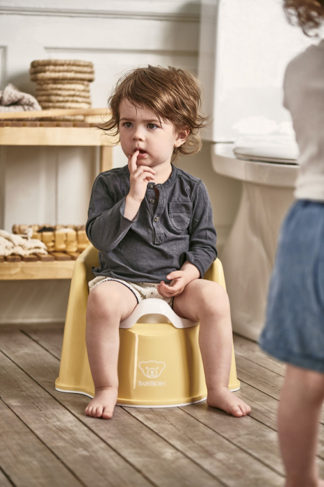 Olita cu protectie spate Potty Chair Powder Yellow/white [2]