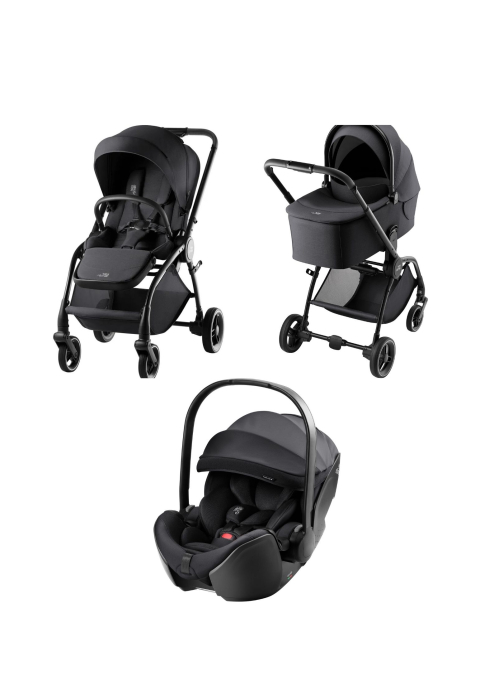 Pachet cărucior pentru copii, 3  în 1, Britax Römer Rio, Carbon Black [1]