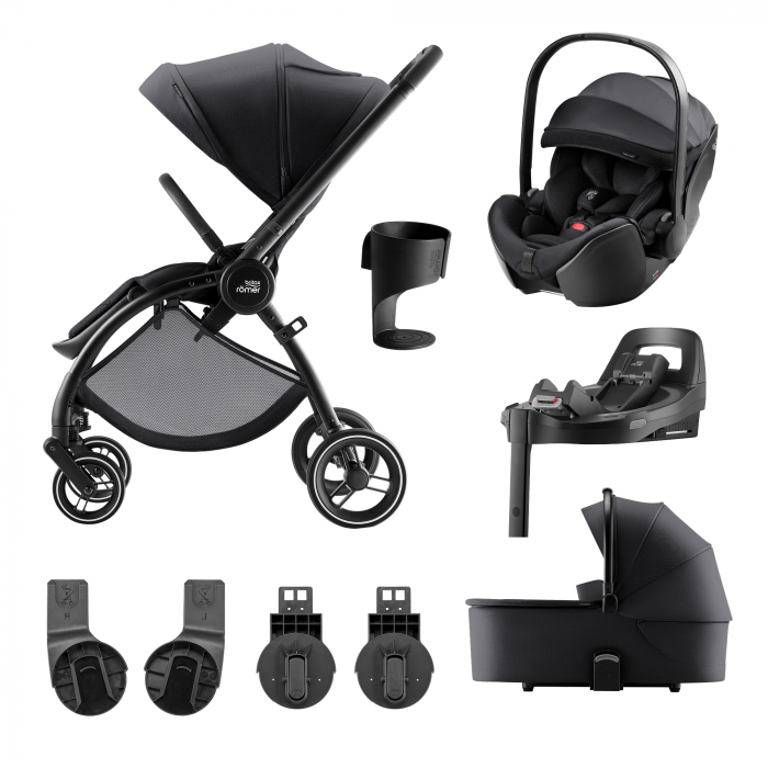 Pachet cărucior pentru copii, 4 în 1, Britax Römer Rio, Carbon Black [1]