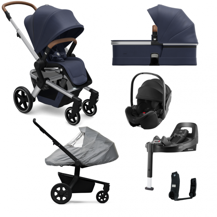 Pachet cărucior pentru copii, 4 în 1 cu accesorii incluse, Joolz, Hub+, navy blue [1]