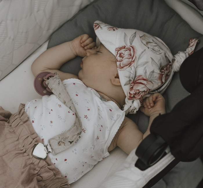 Palarie de soare 6 luni - 6 ani reglabila din bambus cu cozoroc pentru protectie, Peony Dreamland [5]
