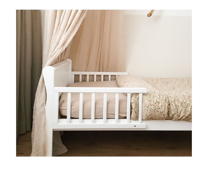 Pat din lemn masiv pentru Junior Noble Alb 160    80 cm [3]
