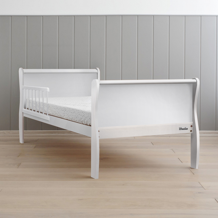 Pat din lemn masiv pentru Junior Noble Alb 160    80 cm [1]