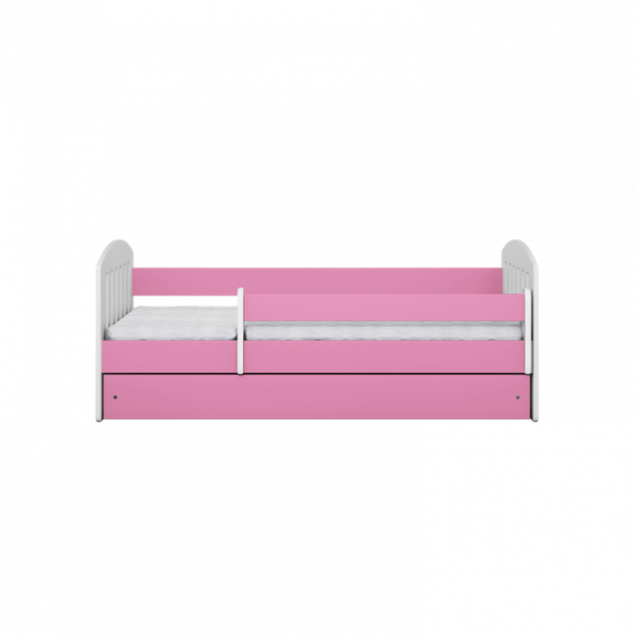 Pat pentru fetite cu sertar Pink Clasic [3]