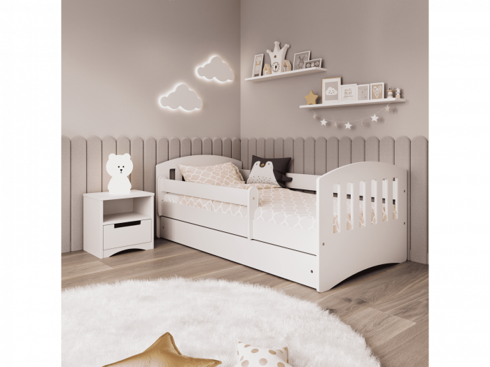 Pat pentru fetite cu sertar Pink Clasic [4]