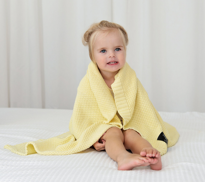 Patura bambus 80 x 100cm - Lemon Macaroon [3]