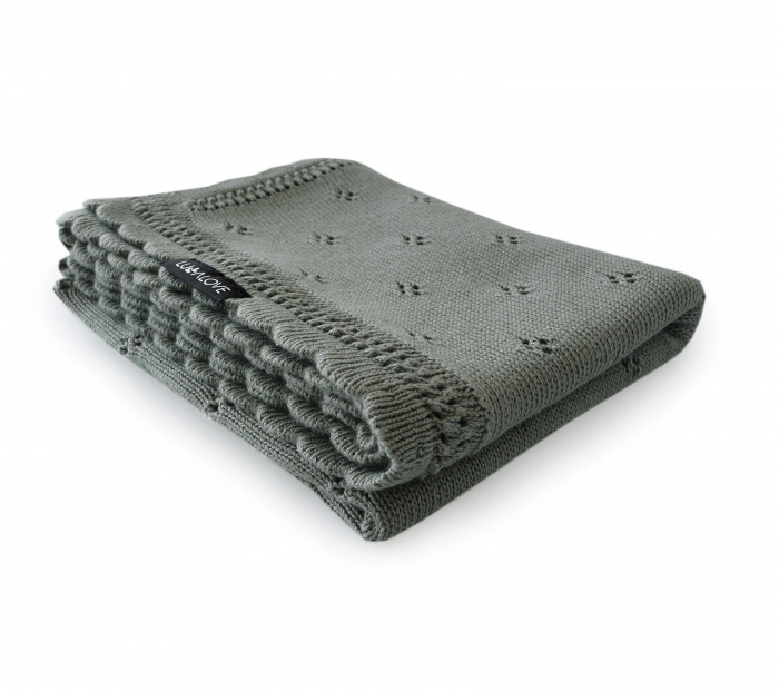 Paturica Bebelusi Bambus 80 x 100cm Daisy Khaki [2]